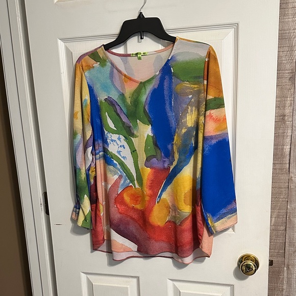 Trisha Tyler Tops - Colorful Abstract Women's Top